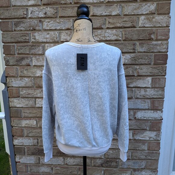 ⭐ 🆕 NEW NWT ATM Watercolor Camo gray sweatshirt XS - Picture 3 of 12